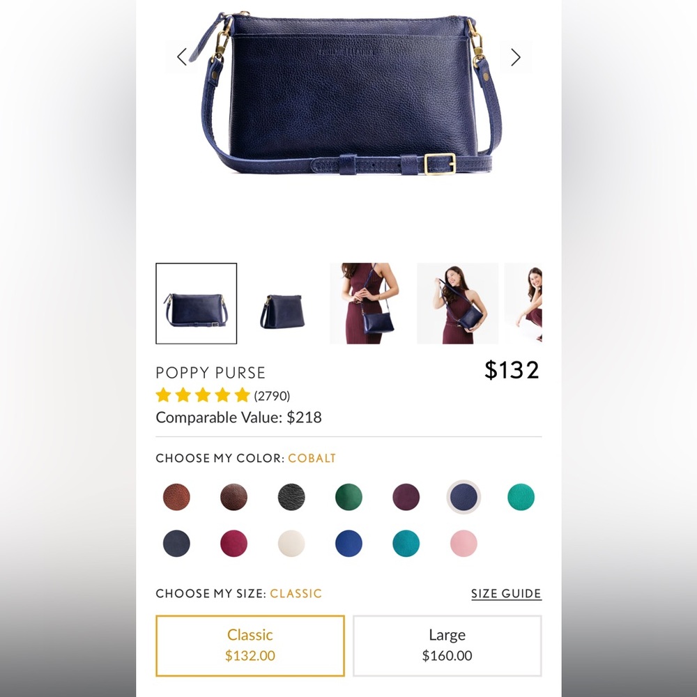 Portland Leather Goods Poppy handbag - Picture 4 of 5